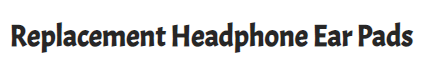 Headphone Ear Pads